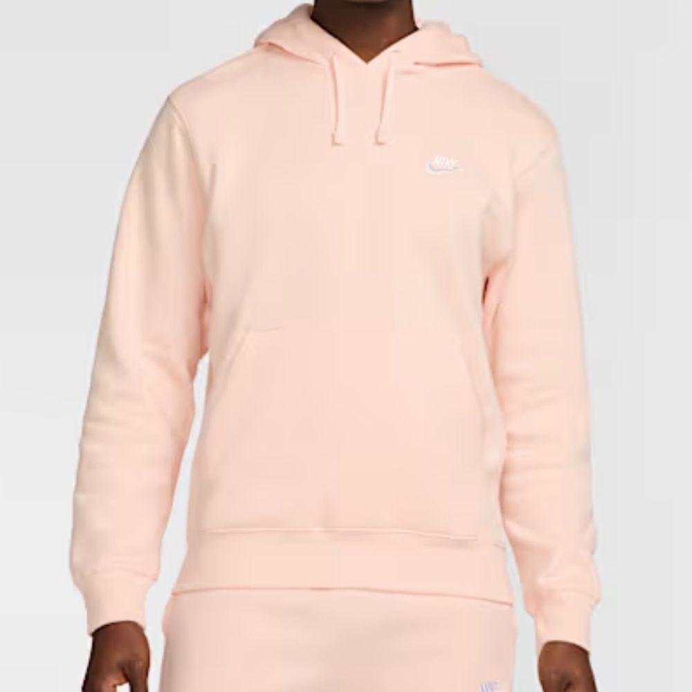 Nike Men XXL Blush Pink Hoodie Pullover Sweatshirt